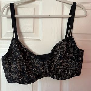 Lacy Black Balconette Bra